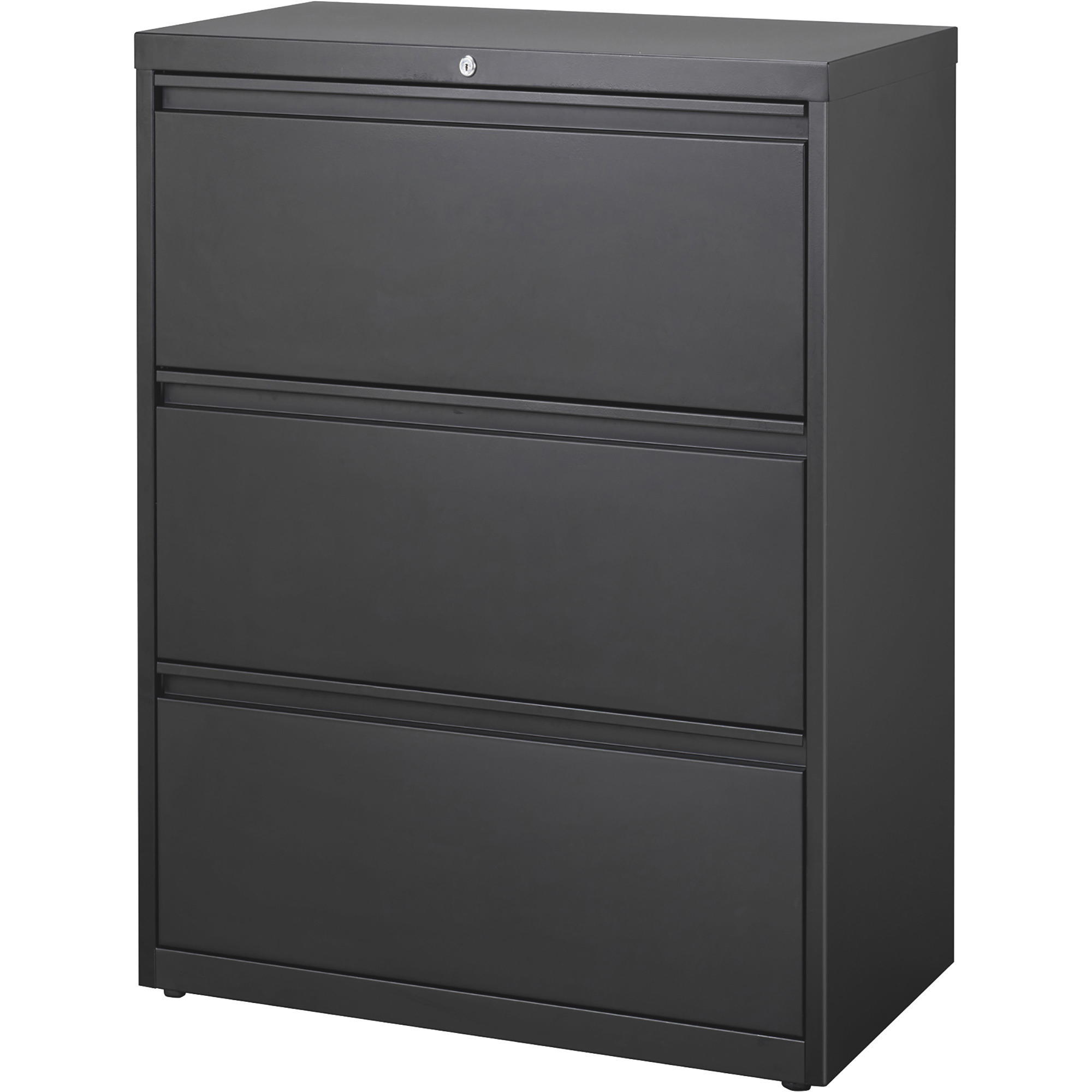 Hirsh Industries 3-Drawer Cabinet for Letter-, Legal or A4-Size Folders, Black, 30in.W x 18 5/8in.D x 40 1/4in.H, Model# 14974